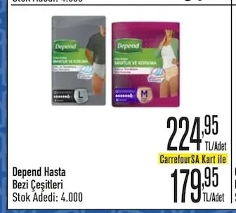 Depend Hasta Bezi Çeşitleri