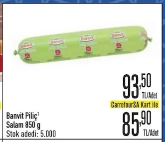 Banvit Piliç Salam 850 G