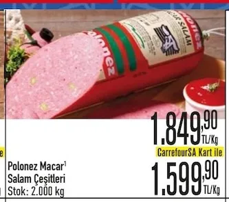 Polonez Macar Salam Çeşitleri