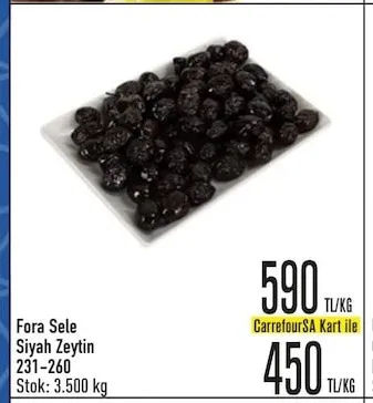 Fora Sele Siyah Zeytin 231-260