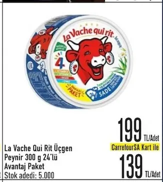 La Vache Qui Rit Üçgen Peynir 300 G 24'Lü Avantaj Paket