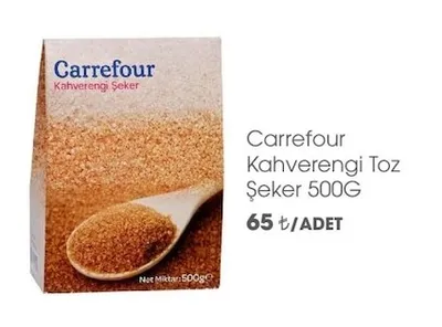 Carrefour Kahverengi Toz Şeker 500G