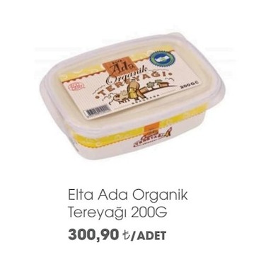 Elta Ada Organik Tereyağı 200G
