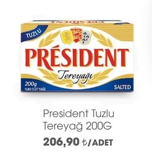 President Tuzlu Tereyağ 200G