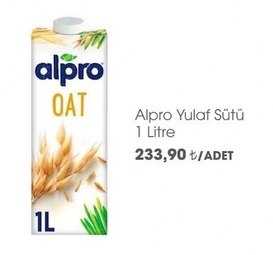 Alpro Yulaf Sütü 1 Litre