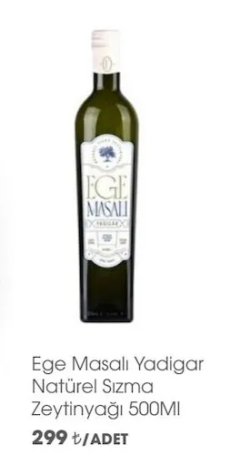 Ege Masalı Yadigar Natürel Sızma Zeytinyağı 500Ml