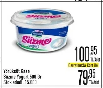 Yörüksüt Kase Süzme Yoğurt 500 Gr