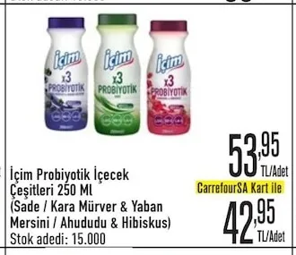 İçim Probiyotik İçecek Çeşitleri 250 Ml