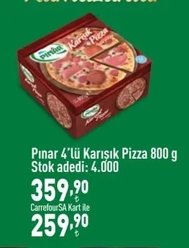 Pınar 4'Lü Karışık Pizza 800 G