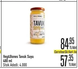 Veg&Bones Tavuk Suyu 480 Ml