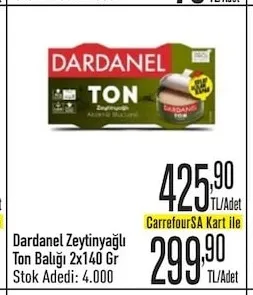 Dardanel Zeytinyağlı Ton Balığı 2X140 Gr