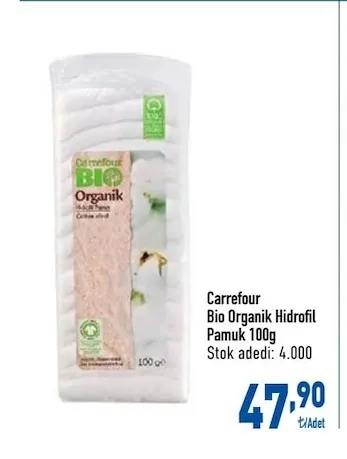 Carrefour Bio Organik Hidrofil Pamuk 100G