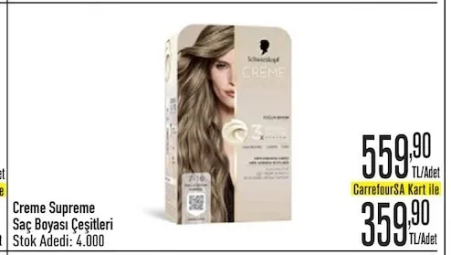 Creme Supreme Saç Boyası Çeşitleri