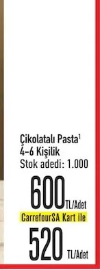 Çikolatalı Pasta 4-6 Kişilik