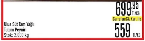 Ulus Süt Tam Yağlı Tulum Peyniri