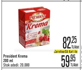 President Krema 200 Ml