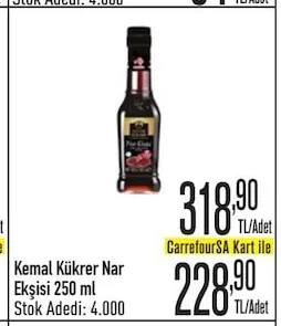 Kemal Kükrer Nar Ekşisi 250 Ml