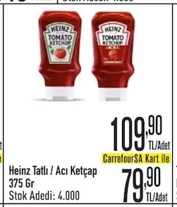 Heinz Tatlı / Acı Ketçap 375 Gr