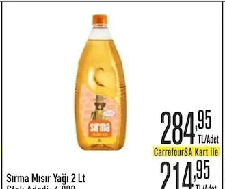 Sırma Mısır Yağı 2 Lt