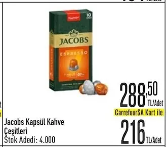 Jacobs Kapsül Kahve Çeşitleri
