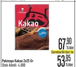 Pakmaya Kakao 2X25 Gr