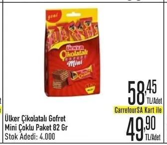 Ülker Çikolatalı Gofret Mini Çoklu Paket 82 Gr