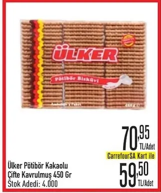 Ülker Pötibör Kakaolu Çifte Kavrulmuş 450 Gr