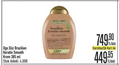 Ogx Düz Brazilian Keratin Smooth Krem 385 Ml