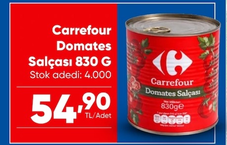 Carrefour Domates Salçası 830 G