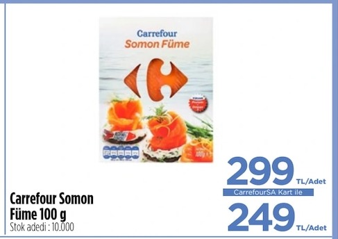 Carrefour Somon Füme 100 G