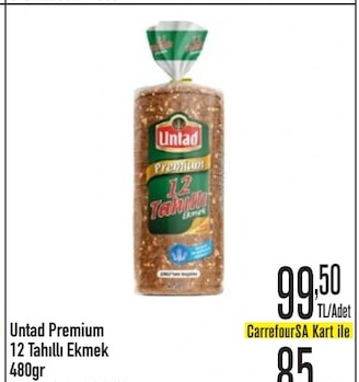Untad Premium 12 Tahıllı Ekmek 480Gr