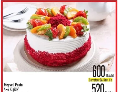 Meyveli Pasta 4-6 Kişilik