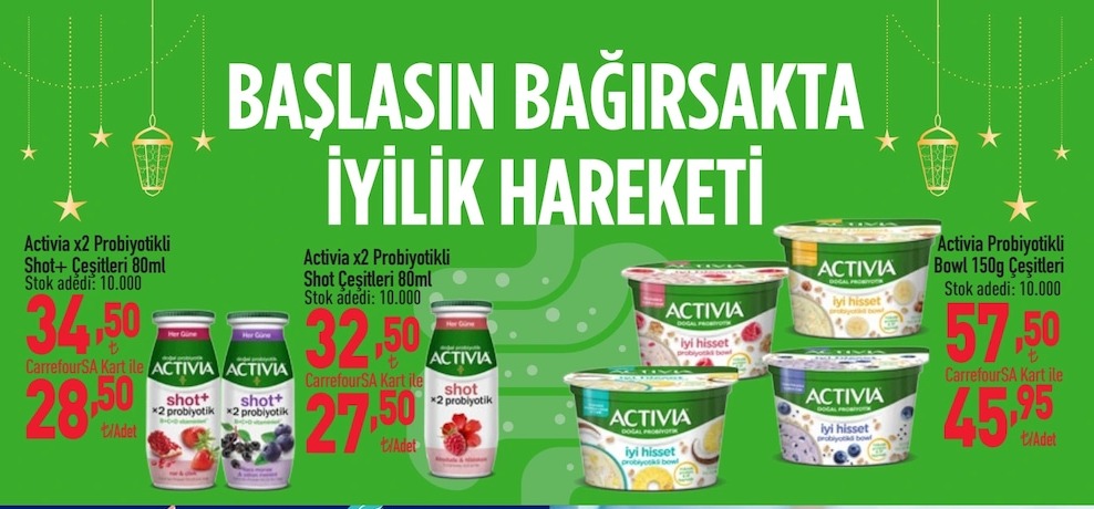 Activia X2 Probiyotikli Shot+ Çeşitleri 80Ml