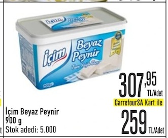 İçim Beyaz Peynir 900 G