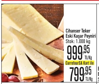 Cihanser Teker Eski Kaşar Peyniri