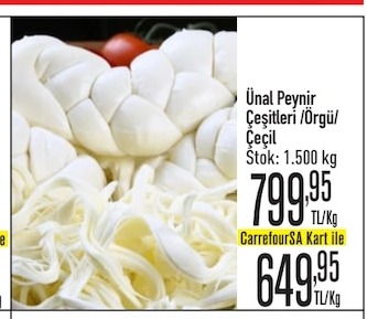 Ünal Peynir Çeşitleri /Örgü/ Çeçil 1.500Kg
