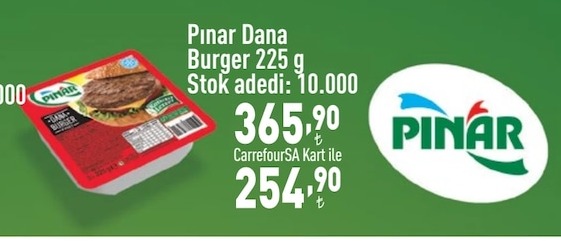 Pinar Dana Burger 225 G