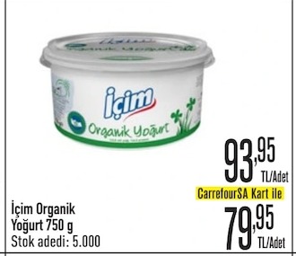 İçim Organik Yoğurt 750 G