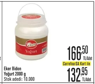 Eker Bidon Yoğurt 2000 G