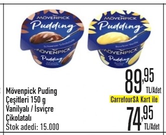 Mövenpick Puding Çeşitleri 150 G Vanilyalı / Isviçre Çikolatalı