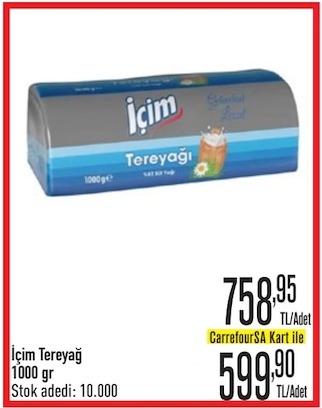 İçim Tereyağ 1000 Gr