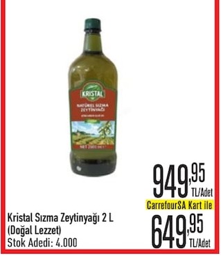 Kristal Sızma Zeytinyağı 2 L