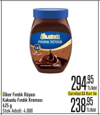 Ülker Fındık Ruyası Kakaolu Fındık Kreması 625 G