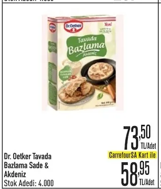 Dr. Oetker Tavada Bazlama Sade & Akdeniz