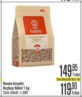 Hasata Kırşehir Koçbaşı Nohut 1 Kg