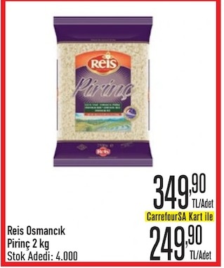 Reis Osmancık Pirinç 2 Kg