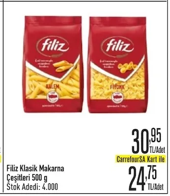 Filiz Klasik Makarna 500 G Çeşitleri