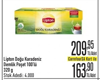 Lipton Doğu Karadeniz Demlik Poşet 100'Lü 320 G