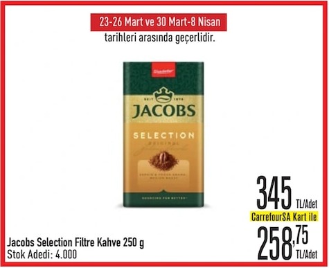 Jacobs Selection Filtre Kahve 250 G