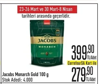 Jacobs Monarch Gold 100 G